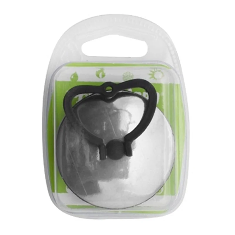 TAPPO IN GOMMA NERA CON MANIGLIA E ROSETTA CROMATA