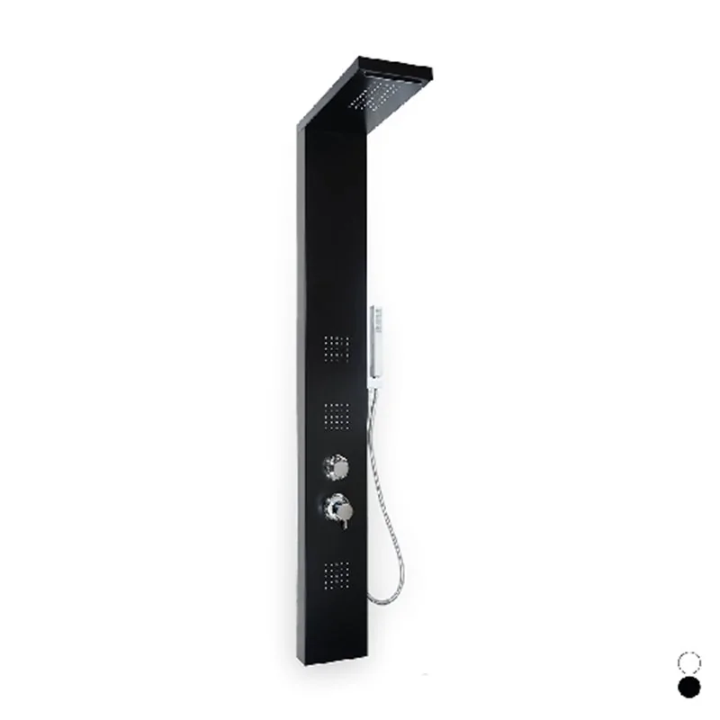 PARETE DOCCIA ATTREZZATA MULTIFUNZIONE MODELLO MANHATTAN ALLUMINIO