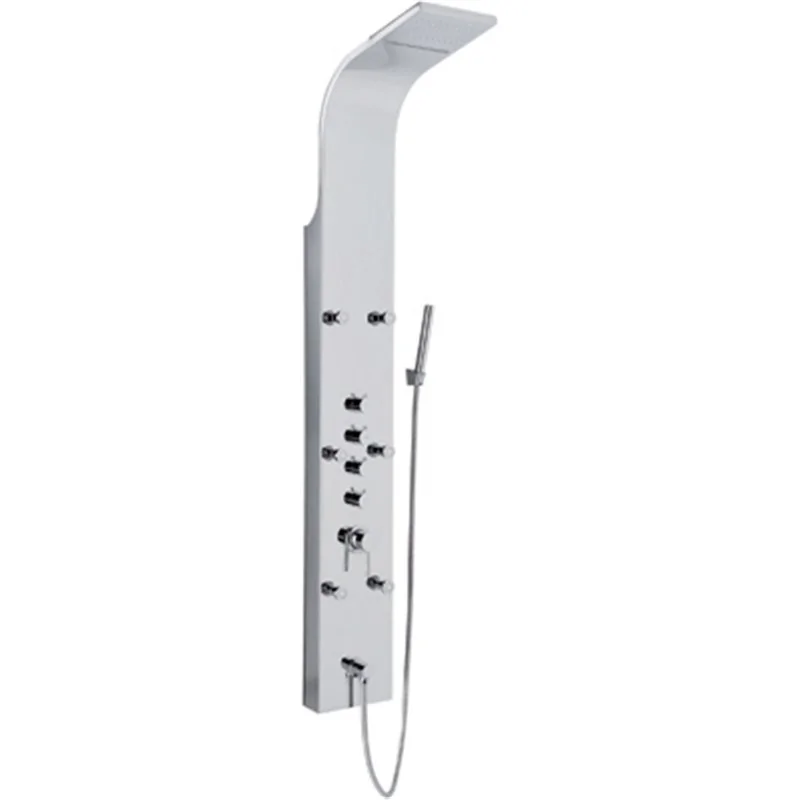 PARETE DOCCIA ATTREZZATA MULTIFUNZIONE MODELLO NIAGARA INOX LUCIDO