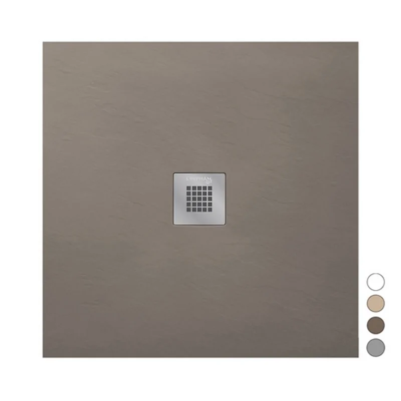 PIATTO DOCCIA IN RESINA MINERALE H MM 27 ESTASI QUADRATO