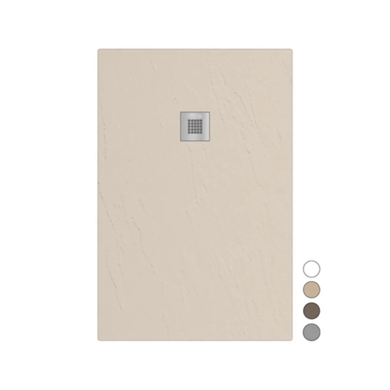 PIATTO DOCCIA IN RESINA MINERALE H MM 27 ESTASI RETTANGOLARE