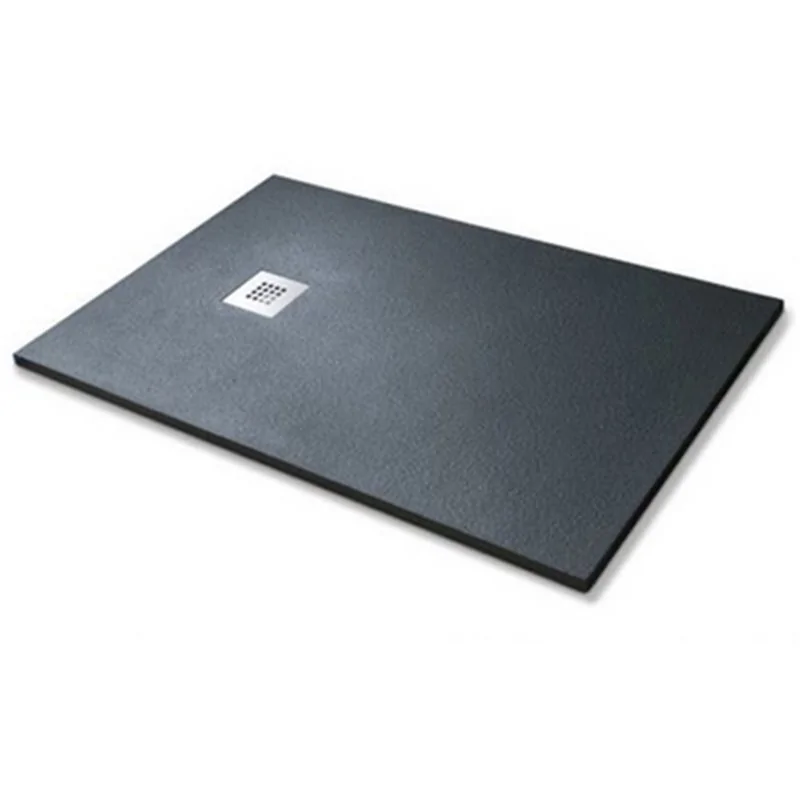 PIATTO DOCCIA EFFETTO PIETRA H 28 MM SIMIL-STONE NERO