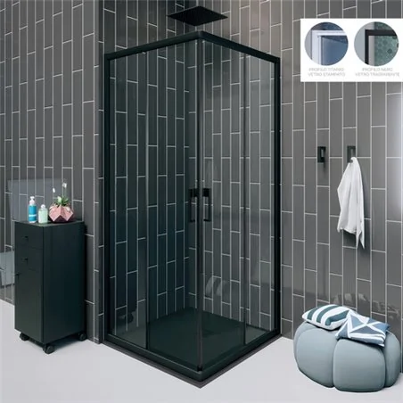 PARETE PER BOX DOCCIA ANGOLO BUSINESS CRISTALLO 6 MM