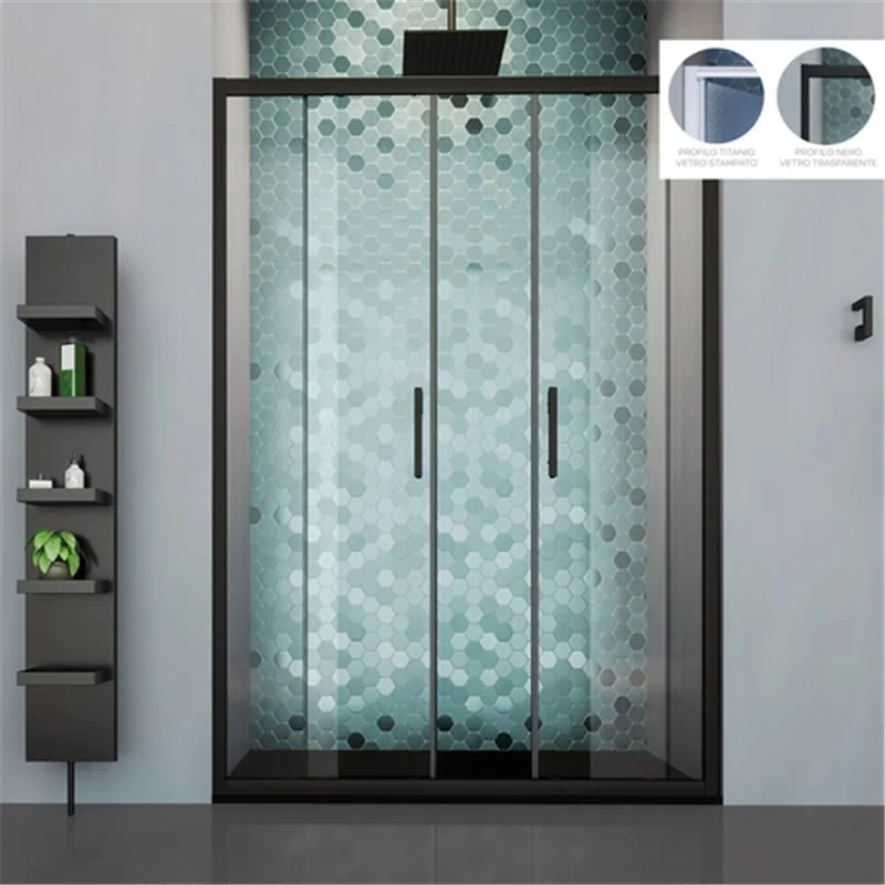 NICCHIA DOCCIA SCORREVOLE A 4 ANTE CRISTALLO 6 MM BUSINESS