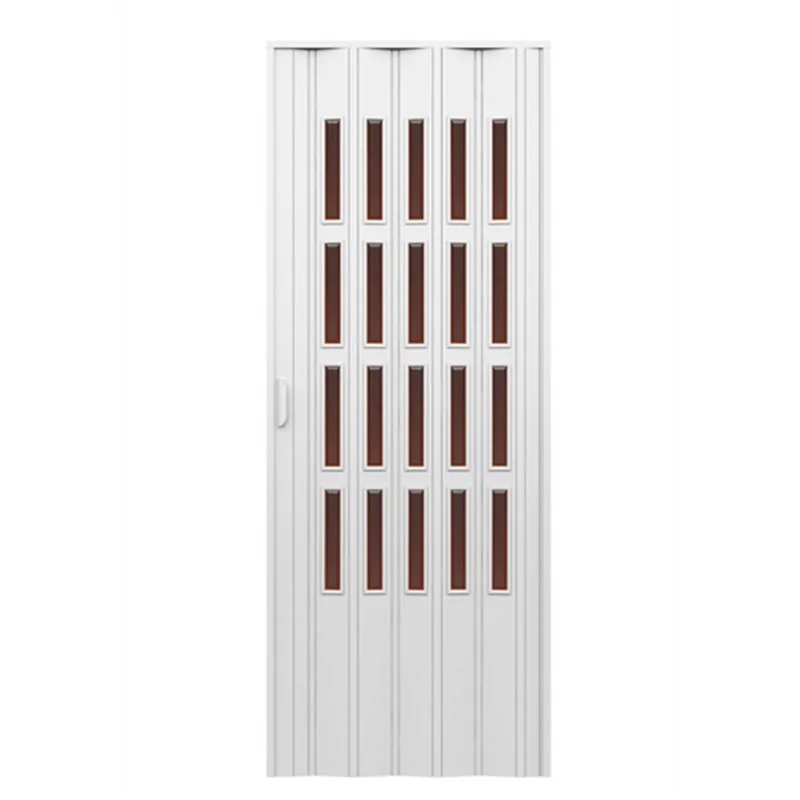 PORTA D'ARREDO PER INTERNO A SOFFIETTO CON VETRO MOLATO BRONZO