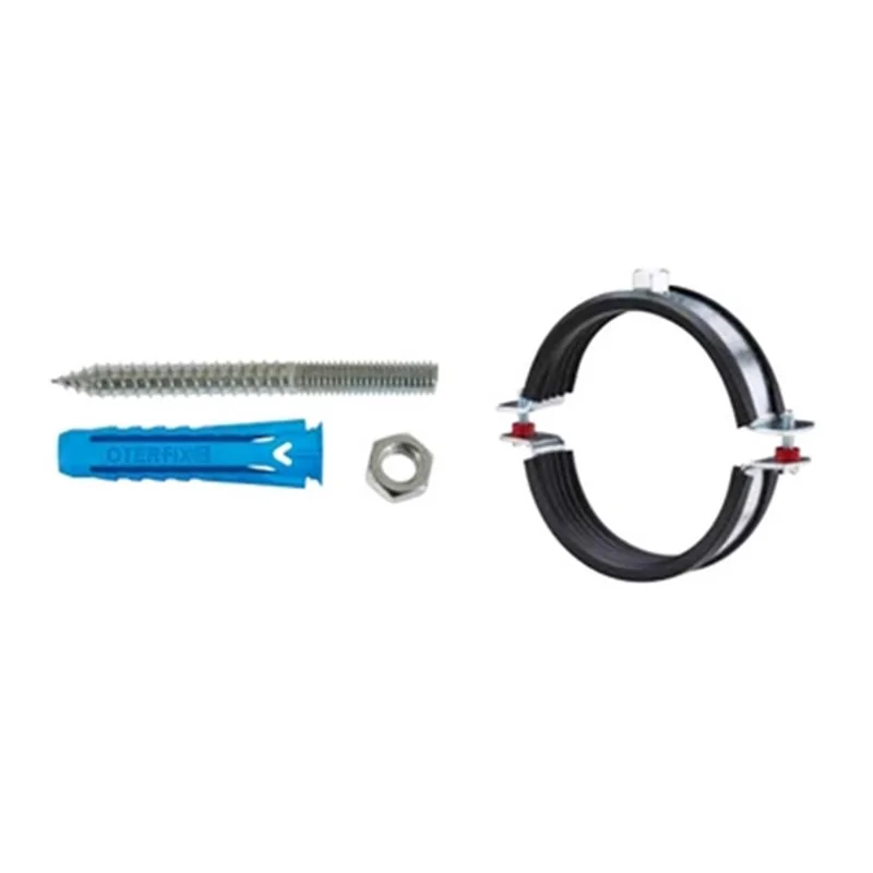 COLLARE ISOFONICO PER TUBO SCARICO CON PERNO E TASSELLO