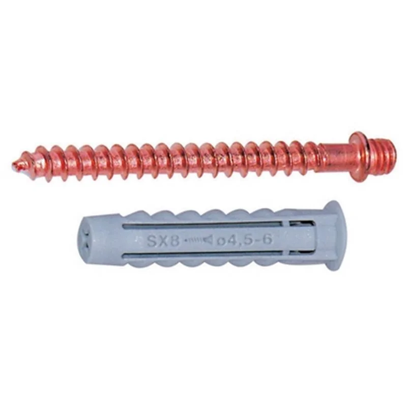 TASSELLO CON DOPPIA VITE M6 IN OTTONE RAMATO