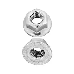 DADO ESAGONALE FLANGIATO A BASE ZIGRINATA DIN 6923