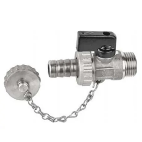 RUBINETTO CROMATO SCARICO CALDAIA LEVA ALLUMINIO BUGATTI