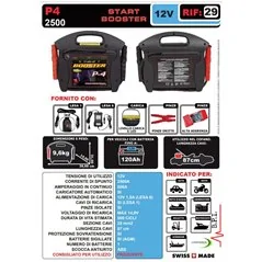 CAR START BOOSTER START BOOSTER P4 12V 2500A LEMANIA ENERGY