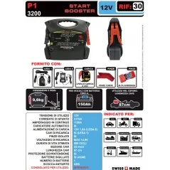 CAR START BOOSTER START BOOSTER P1 12V 3200A LEMANIA ENERGY