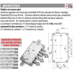 copy of MOTTURA 898371EF SERRATURA RICAMBIO EFFEPI CILINDRO EUROPEO