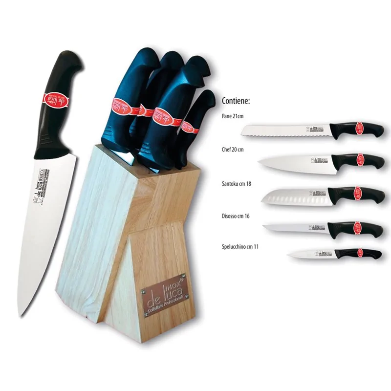 SET COLTELLI DA CUCINA LINEA 'HORECA' IN CEPPO MASSELLO DE LUCA