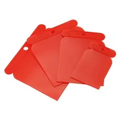 SPATOLE FLESSIBILI IN PLASTICA SET 4 PZ
