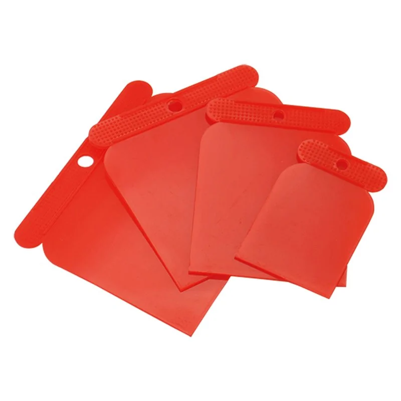 SPATOLE FLESSIBILI IN PLASTICA SET 4 PZ