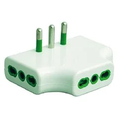 ADATTATORE TRIPLO PIATTO 16A BIPASSO