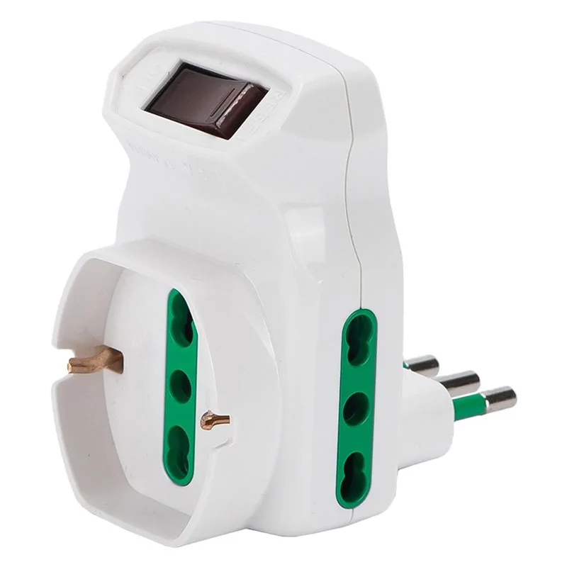 ADATTATORE TRIPLO CON PROTEZIONE SOVRACCARICO ART. 87317