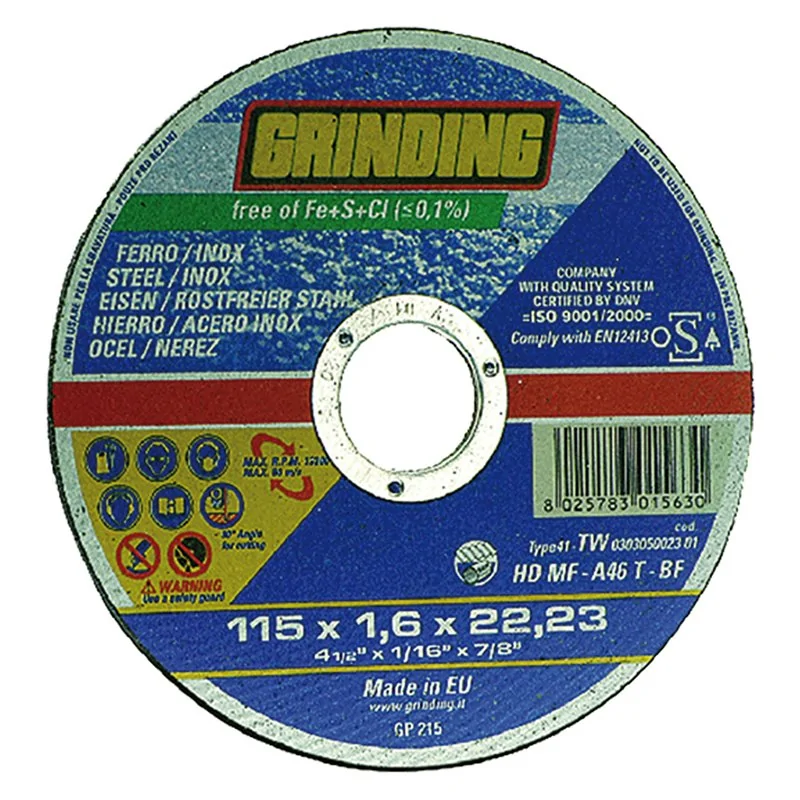 DISCO ABRASIVO PER INOX/FERRO GRINDING