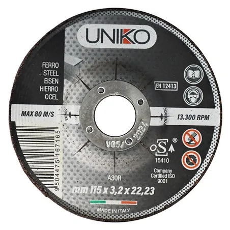 DISCO ABRASIVO PER INOX/FERRO UNIKO