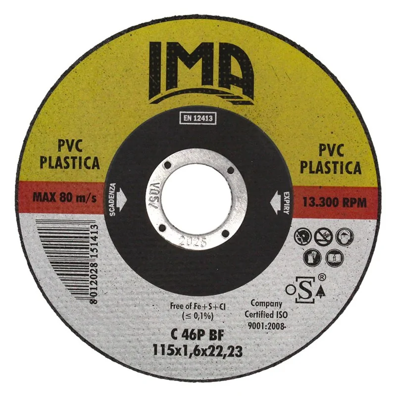 DISCO ABRASIVO PER PLASTICA/PVC GOLD