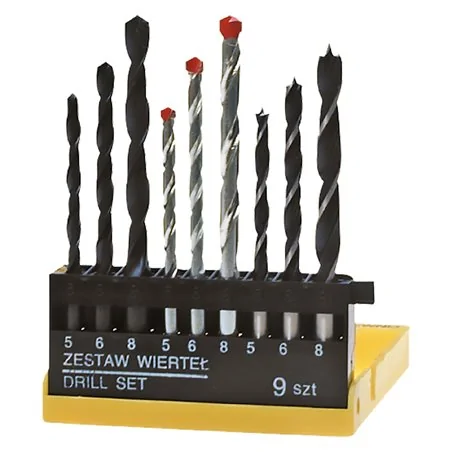 SET PUNTE PER METALLO/LEGNO/CEMENTO9 PZ TOPTOOLS