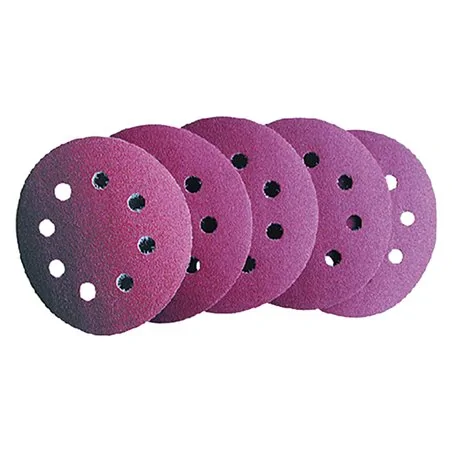 DISCO IN CARTA ABRASIVA CON VELCRO FORATO Ø115