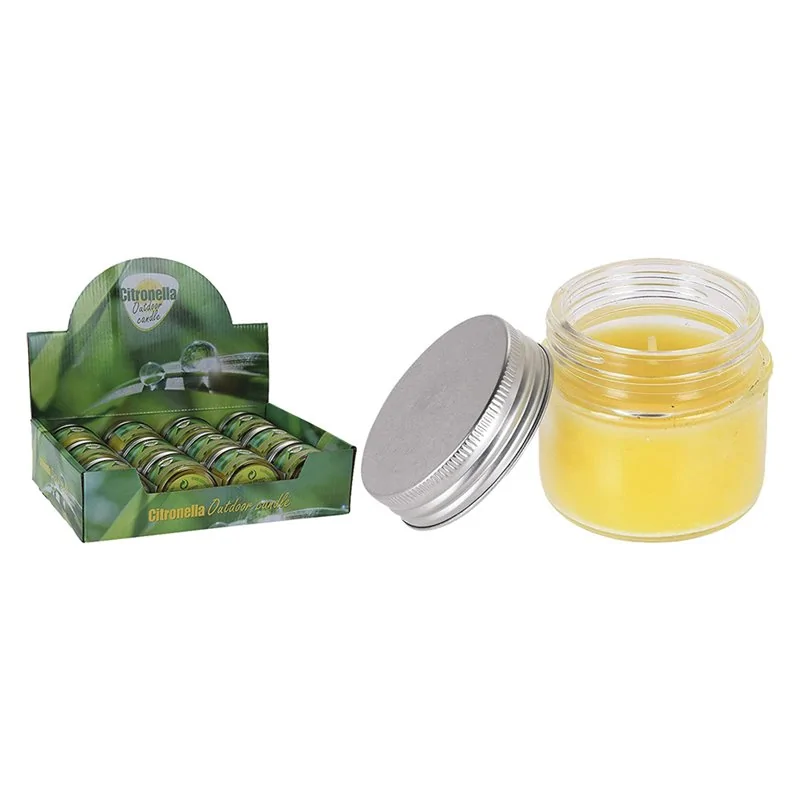 CANDELA ALLA CITRONELLA VETRO CM 6