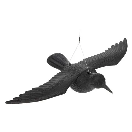 STATUETTA SCACCIA VOLATILI A FORMA CORVO