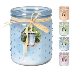 CANDELA ALLA CITRONELLA VETRO 10X12