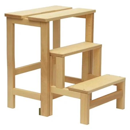 SGABELLO 'RIBALTINA' IN LEGNO