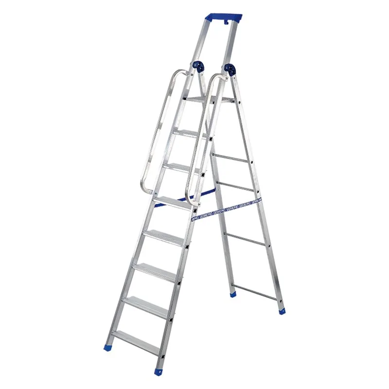 SCALA PROFESSIONALE DOPPIA CON MANIGLIONI IN ALLUMINIO