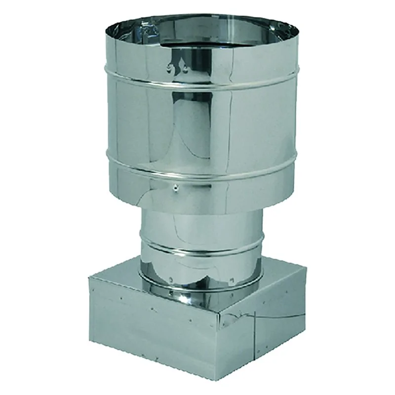 1FUMAIOLO A CAPPELLO 'QUATTRO VENTI' BASE QUADRA INOX KASART