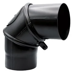 CURVA REGOLABILE ACCIAIO NERO 90°