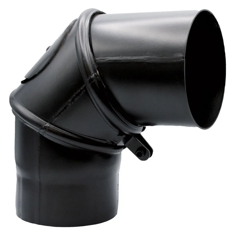CURVA REGOLABILE ACCIAIO NERO 90°