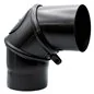 CURVA REGOLABILE ACCIAIO NERO 90°