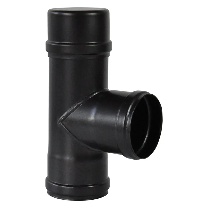 RACCORDO A T PER PELLET ACCIAIO NERO