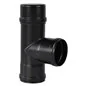 RACCORDO A T PER PELLET ACCIAIO NERO
