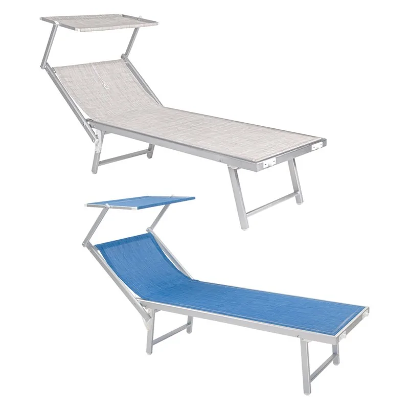 LETTINO SPIAGGIA CON PARASOLE 'MATTINATA'