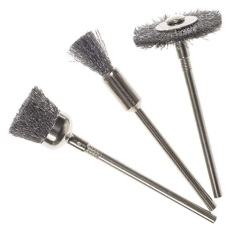 SET MINI SPAZZOLE PER TRAPANO 3 PZ