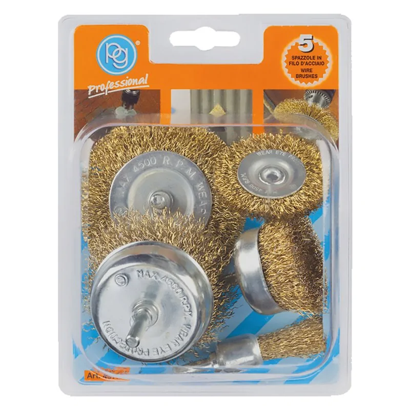 SET SPAZZOLE PER TRAPANO 5 PZ