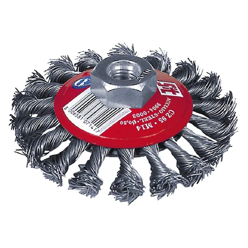 SPAZZOLA CONICA PER SMERIGLIATRICE FILI RITORTI SIT