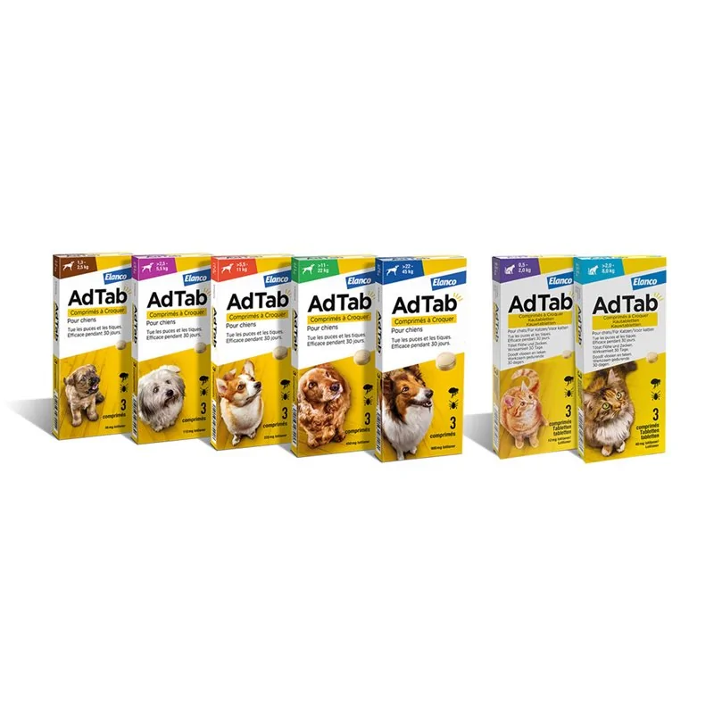 COMPRESSE ANTIPARASSITARIE MASTICABILI 'ADTAB' PER GATTI