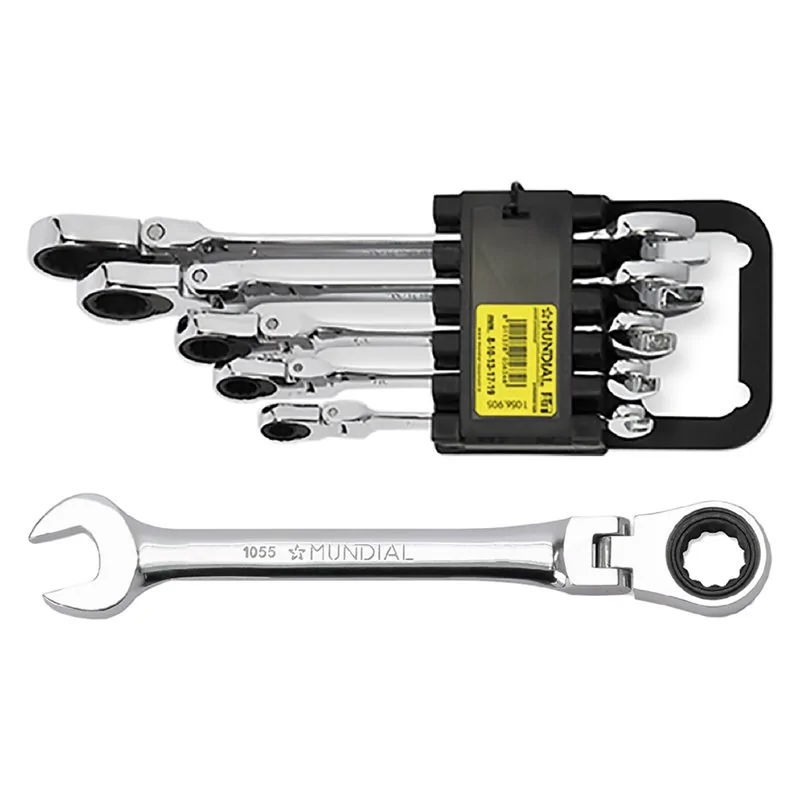 SERIE CHIAVI COMBINATE A CRICCHETTO SNODATE 5 PZ MUNDIAL