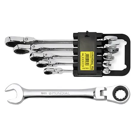 SERIE CHIAVI COMBINATE A CRICCHETTO SNODATE 5 PZ MUNDIAL