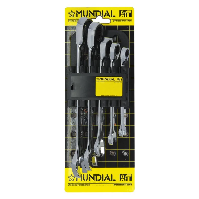 SERIE CHIAVI COMBINATE A CRICCHETTO 'STANDARD' 5 PZ MUNDIAL