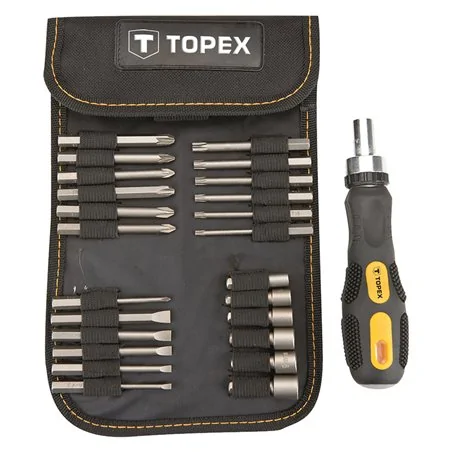 CACCIAVITE A CRICCHETTO IN KIT 26 PEZZI TOPEX