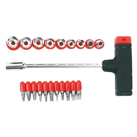 CACCIAVITE PORTAINSERTI / BUSSOLE IN KIT 22 PEZZI TOPTOOLS