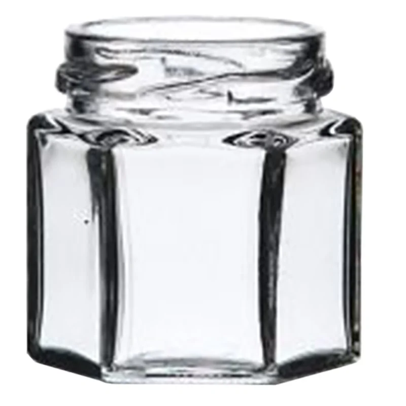 BOCCACCIO IN VETRO PER ALIMENTI TIPO 'ESAGONAL SENZA TAPPO