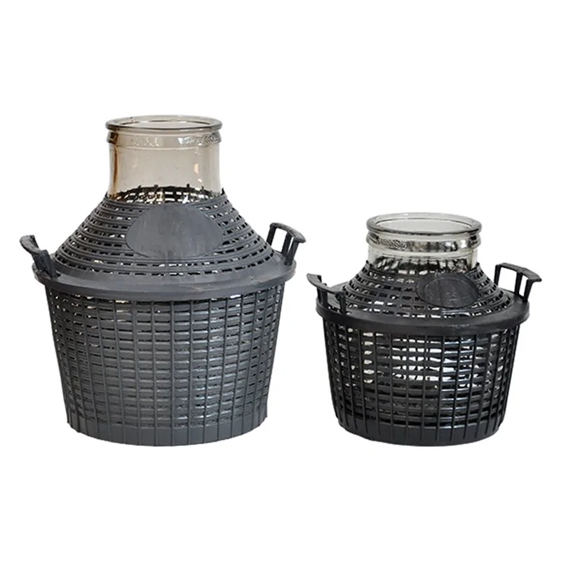 DAMIGIANA IN VETRO A 'BOCCA LARGA' SENZA TAPPO