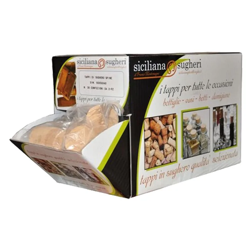 TAPPO PER DAMIGIANA IN SUGHERO MM 70/65 BOX 40 PZ